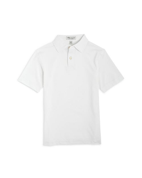Однотонное молодежное трикотажное поло для мальчиков Peter Millar, цвет White, Белый, Однотонное молодежное трикотажное поло для мальчиков Peter Millar, цвет White